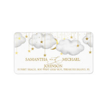 Twinkle Litter Star Étiquette de adresse