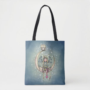Twinkle Little Angel en Uil Geïllustreerde Kunst Draagtas