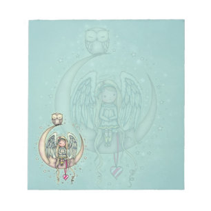 Twinkle Little Angel en Uil Geïllustreerde Kunst Notitieblok