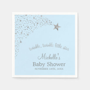 Twinkle Little Shooting Star blauw zilver Servet