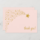 Twinkle Little Shooting Star Pink Gold Bedankt (Voorkant / Achterkant)