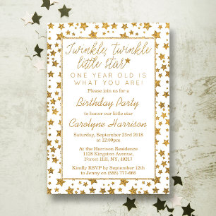 Twinkle Little Star 1st Birthday Kaart