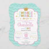 Twinkle Little Star Anniversaire Fête Invitation F (Devant / Derrière)