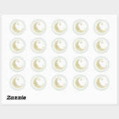 Twinkle Little Star Autocollant Lune Dorée Mint (Feuille)