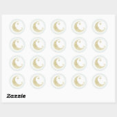 Twinkle Little Star Autocollant Lune Or Bleu (Feuille)