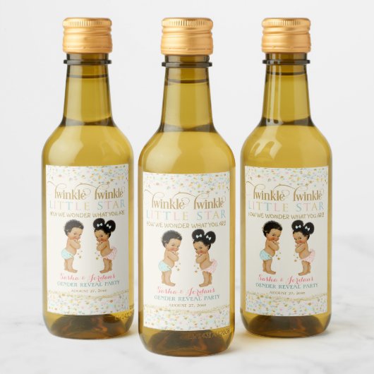 Twinkle Little Star Baby Gender onthaal Boy Girl Wijn Etiket (Flessen)