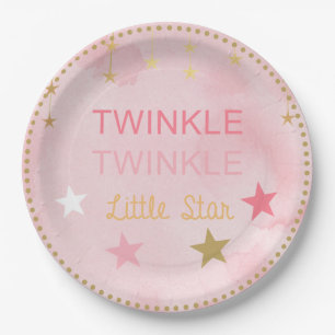 Twinkle Little Star Baby Girl Papieren Bordje