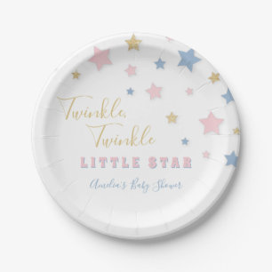 Twinkle Little Star Baby shower Borden Papieren Bordje
