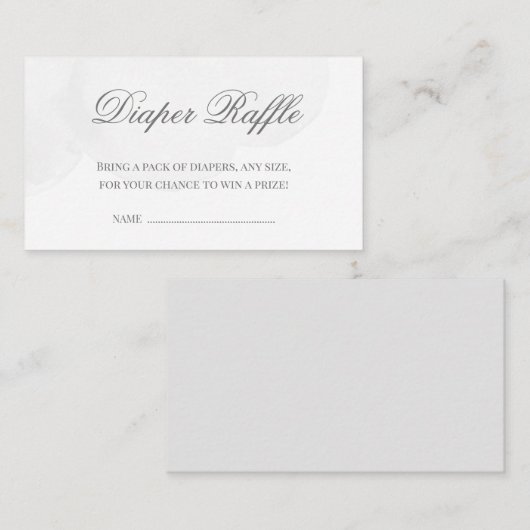 Twinkle Little Star Baby shower Diaper Raffle Informatiekaartje (Voorkant / Achterkant)