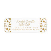 Twinkle Little Star Baby shower Etiket (Voorkant)