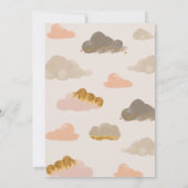 Twinkle Little Star Baby shower Invitation Girl Kaart (Achterkant)