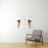 Twinkle Little Star Baby Tweeling Meisjes Etnisch Wandkleed (In Situ (horizontaal))