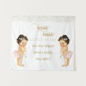 Twinkle Little Star Baby Twin Meisjes Wandkleed (Voorkant (horizontaal))