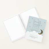 Twinkle Little Star Blue Baby shower Livre d'invit (Intérieur)