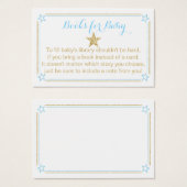 Twinkle Little Star Blue Gold Livres Pour Bébé (Devant & derrière)