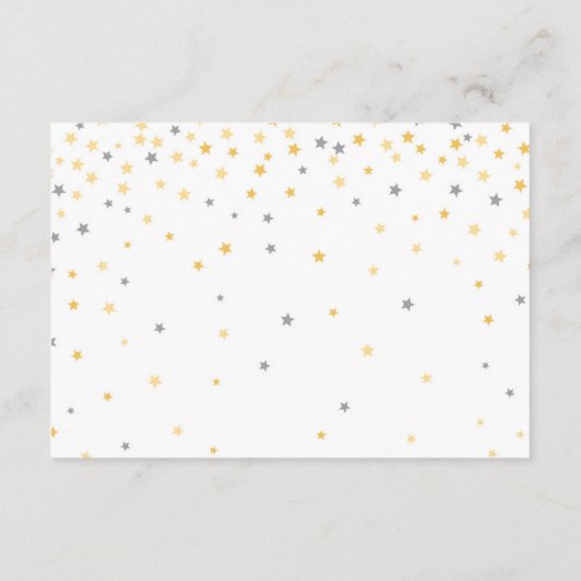 Twinkle Little Star Book Request Kaart | Grijs (Achterkant)