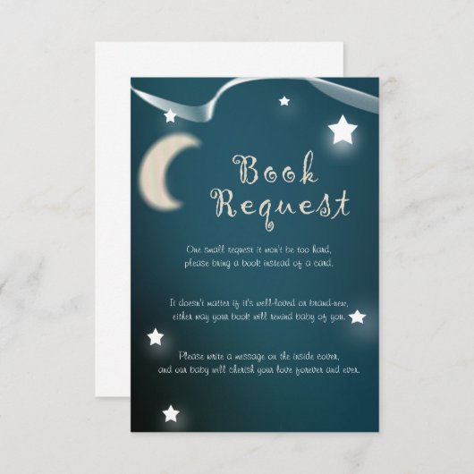 Twinkle Little Star Book Request with gedicht Informatiekaartje (Voorkant / Achterkant)