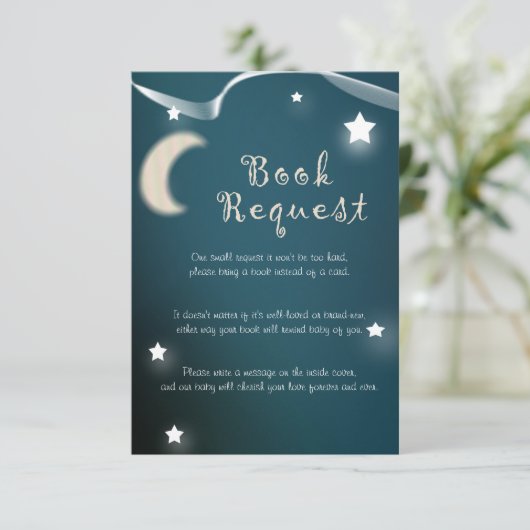 Twinkle Little Star Book Request with gedicht Informatiekaartje (Staand voorkant)