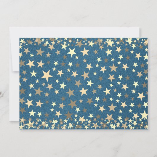 Twinkle Little Star Boy 1e verjaardag Save The Date (Achterkant)