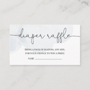 Twinkle Little Star Boy Baby shower Diaper Raffle Informatiekaartje