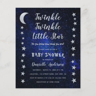 Twinkle Little Star Budget Baby shower Invitation