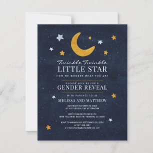 Twinkle Little Star Couples Baby Gender onthulling Kaart
