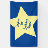 Twinkle Little Star Cute 1st Birthday Party Theme Spandoek (Verticaal)