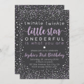 Twinkle Little Star | Eerste uitnodiging (Voorkant / Achterkant)