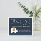Twinkle Little Star Elephant Baby shower Dank u Briefkaart (Staand voorkant)