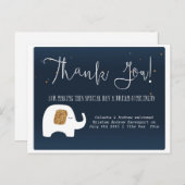 Twinkle Little Star Elephant Baby shower Dank u Briefkaart (Voorkant / Achterkant)