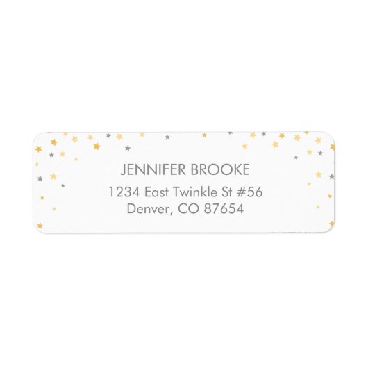 Twinkle Little Star | Étiquettes d'adresse de reto (Devant)