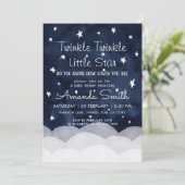 Twinkle Little Star Fantasie Baby Shower   Kaart (Staand voorkant)
