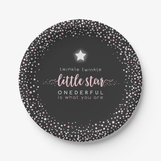 Twinkle Little Star First Birthday Paper Bord (Voorkant)