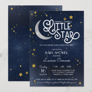 Twinkle Little Star Gender Neutral Baby shower Kaart