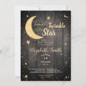 Twinkle little star gender neutral babyshower kaart (Voorkant)