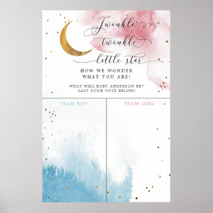 Twinkle Little Star Gender onthullen stembord Poster