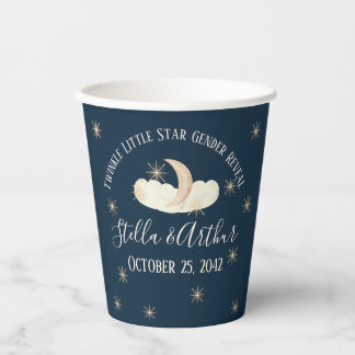 Twinkle Little Star Gender Reveal – Celestial Part Papieren Bekers