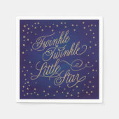 Twinkle Little Star Gold Baby shower Napkins Servetten (Voorkant)