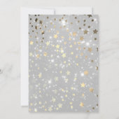 Twinkle Little Star Gold Glitter Baby shower Kaart (Achterkant)