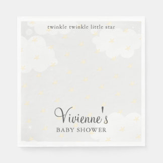 Twinkle Little Star Grey Baby shower Servet