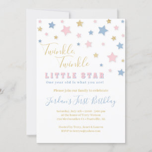 Twinkle Little Star Invitation premier anniversair