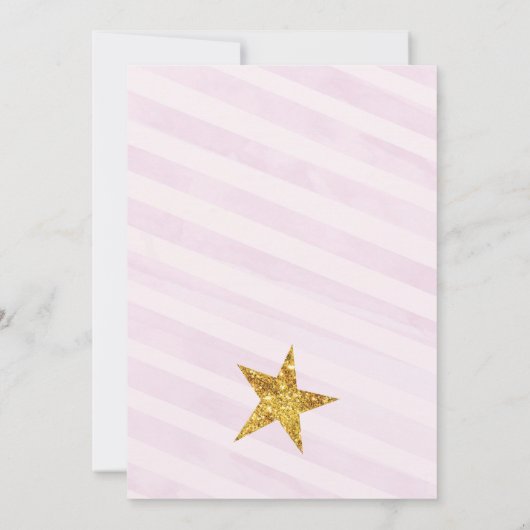 Twinkle Little Star Invitation rose (Dos)