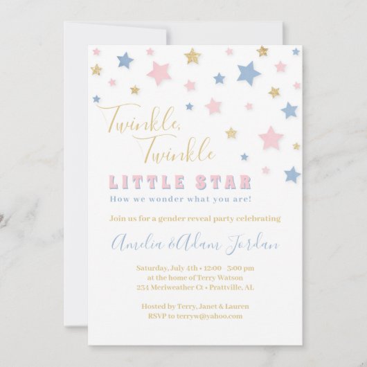 Twinkle Little Star Kaart (Voorkant)