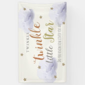 Twinkle Little Star Lavendel Baby shower Banner (Verticaal)