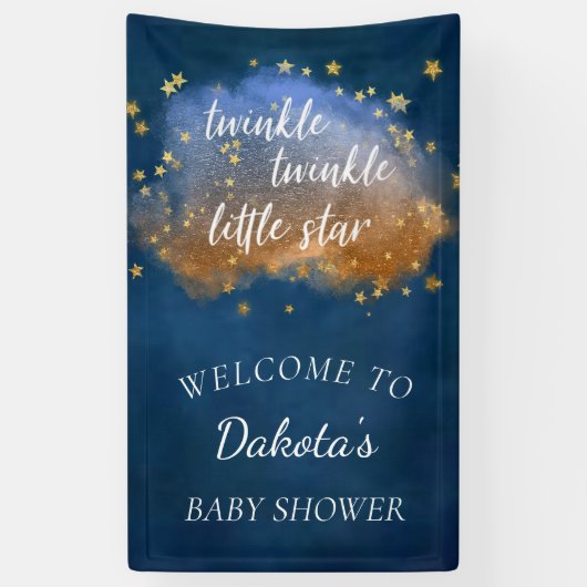 Twinkle Little Star | Navy Blue Copper Gold Dust Spandoek (Verticaal)