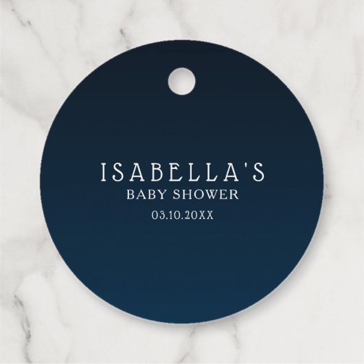 Twinkle Little Star Navy Bunny Bedankjes Labels (Achterkant)