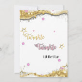 Twinkle Little Star première invitation anniversai (Dos)