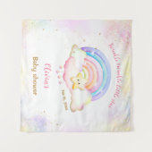 Twinkle Little Star Rainbow Baby shower Achtergron Wandkleed (Voorkant (horizontaal))