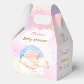 Twinkle Little Star Rainbow Baby shower Medium Bedankdoosjes (Achterkant)