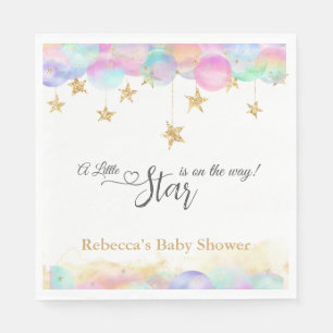 Twinkle Little Star Rainbow Bubbles Baby shower Servet